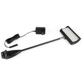 Portable graphic display light with adjustable arm for exhibitions