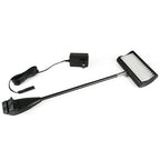 Portable graphic display light with adjustable arm for exhibitions