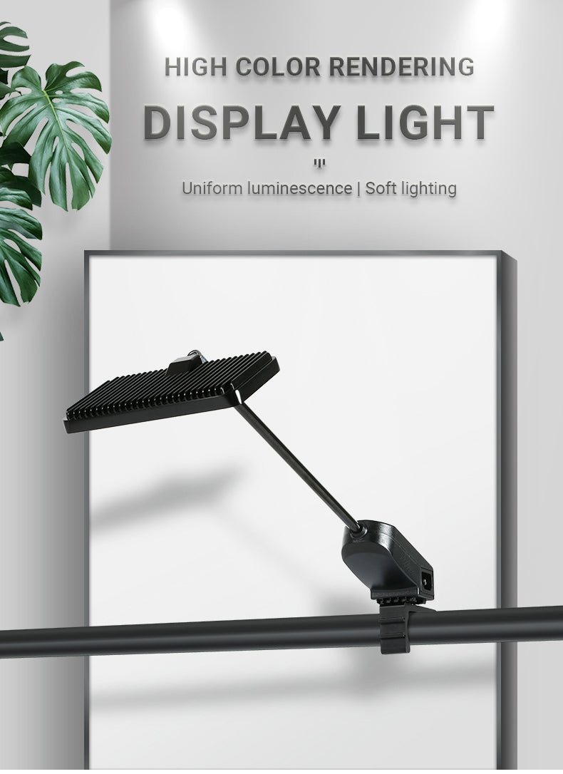 25W LED booth spotlight black adjustable head clamp mount
