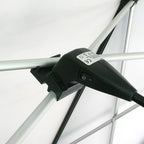 Exhibition stand light mounting hardware in black plastic