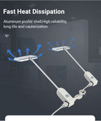 XIDUER SL-2080 25W LED arm light silver clamp installation