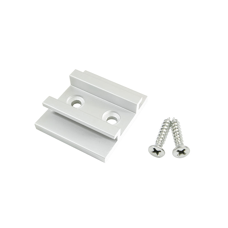 M8 aluminum fixing base for linear lights – direct bolt mount, SEG channel and Octanorm compatible