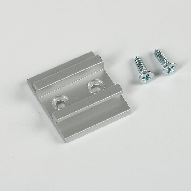 Aluminum extrusion slider bracket for LED lights – dual M8 thread, exhibition installation hardware