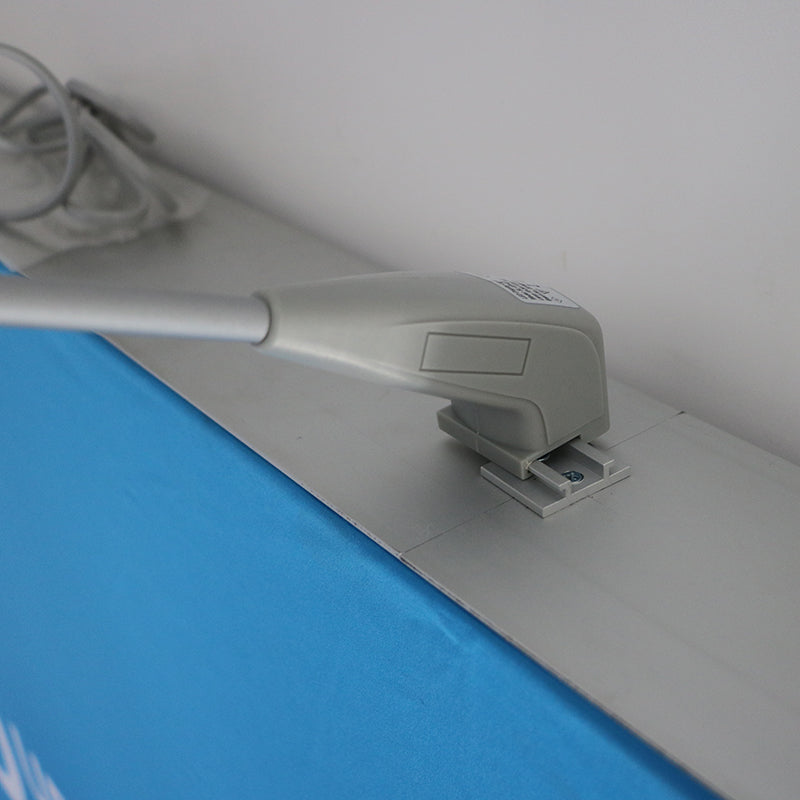 Linear light mounting clip on fabric lightbox frame – dual M8 bolt-fix, zero rattle installation