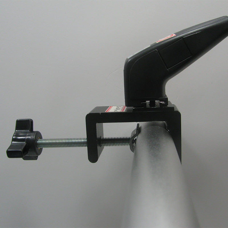 Aluminum truss clamp securing spotlight on square tube exhibition lighting right