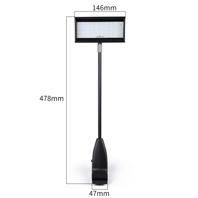 SL-052-N50L matte black finish LED arm light for industrial-themed trade show booth