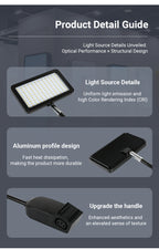 XIDUER 25W LED arm light black trade show display setup