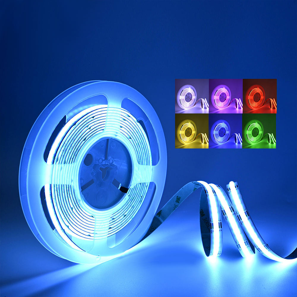 RGB CCT COB LED strip light dot-free 12V 24V display signage