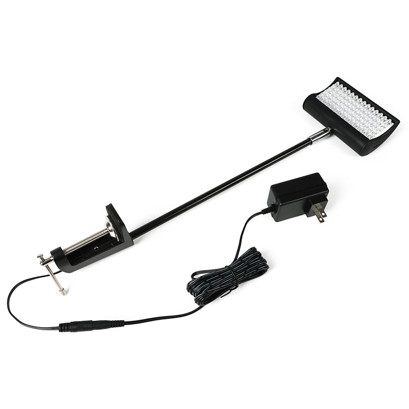 LED retractable banner light with C-clamp – 11W graphic display lighting