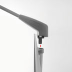 Trade show booth lighting setup with banner stand light mount adapter
