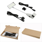 LED light bar with accessories and packaging on a white background