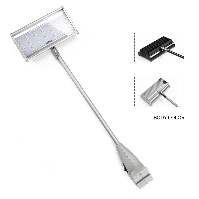 Compact LED display light mounting hardware — B-shape connector and bracket for exhibition booth