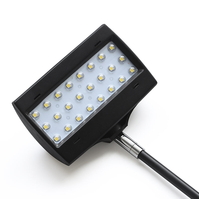18W exhibition LED flood light – adjustable arm and lamp head detail