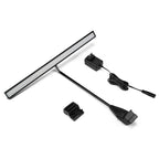 DC barrel connector and mounting clamp for linear LED display light