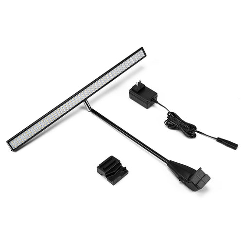 Conector DC tipo barril e grampo de fixação para luminária LED linear de display