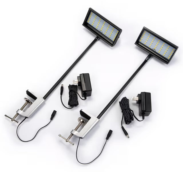 Black banner stand light mount adapter for trade show booth lighting