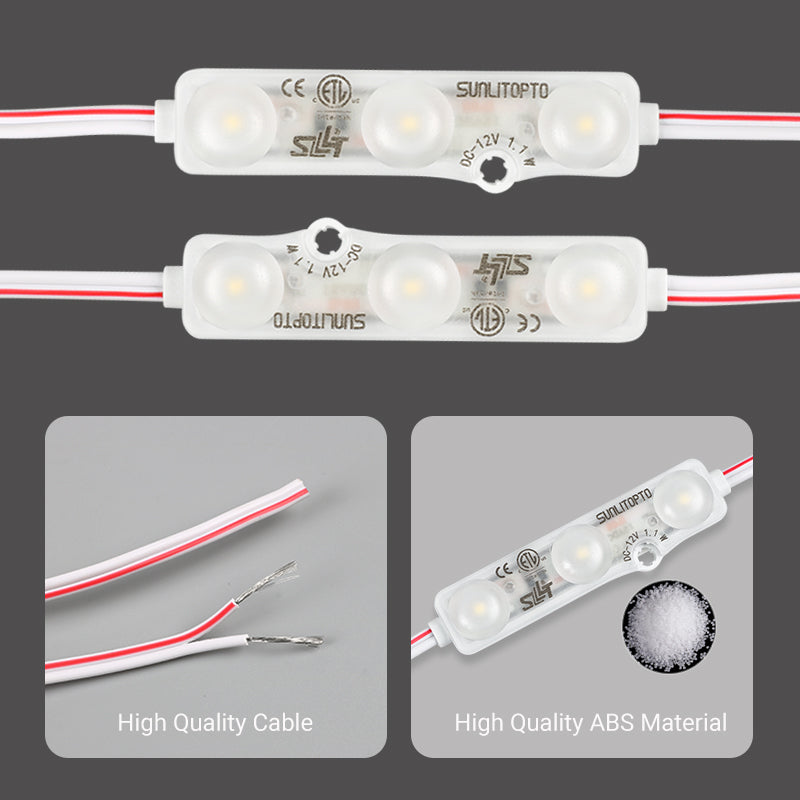IP67 waterproof LED module with fireproof ABS encapsulation for outdoor signage and harsh weather conditions