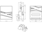 Standard LED arm light mounting clip dimensions 49.8 mm by 55 mm