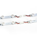 DC24V edge-lit LED bar connector detail – daisy chain wiring for light box