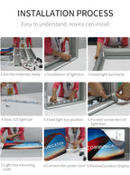installation guide for edge-lit LED bar – aluminum light box frame mounting