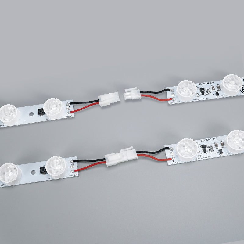 Compact LED lightbox bars for side lighting in SEG displays