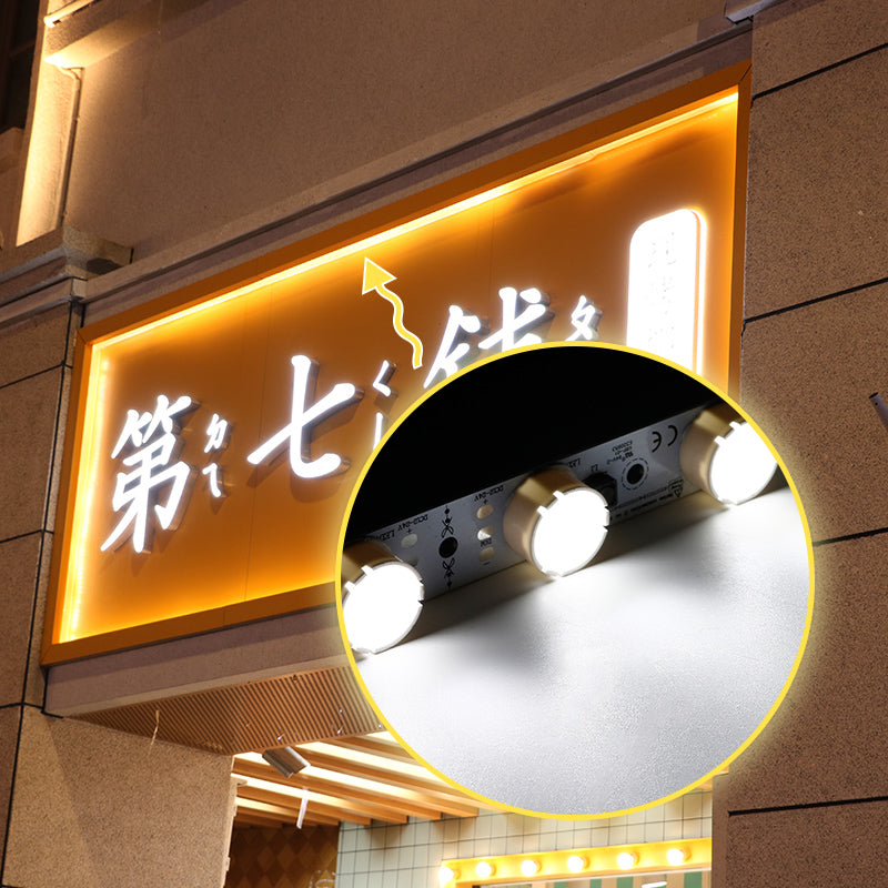 Compact LED bar installed in aluminum-frame advertising lightbox