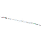 24W RGB LED edge-lit bar with 4-pin SM JST connector showing V+ G R B wire colors for DC24V installation