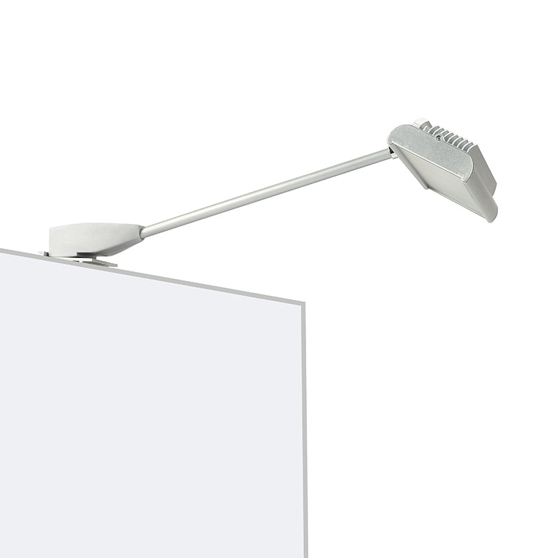 Side view of solid aluminum alloy arm LED display spotlight with B-shape quick connector