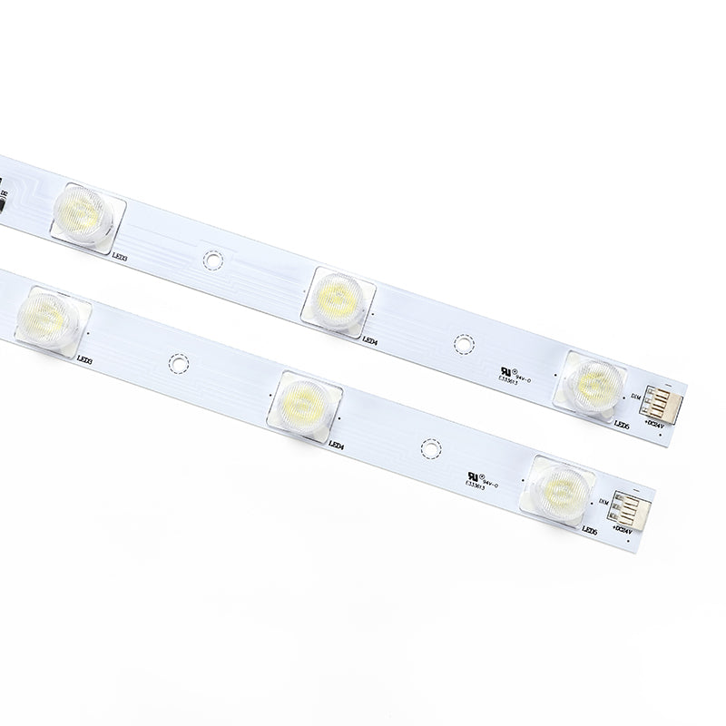 12W dual-angle LED lightbox bar with 15x45 degree optical lenses