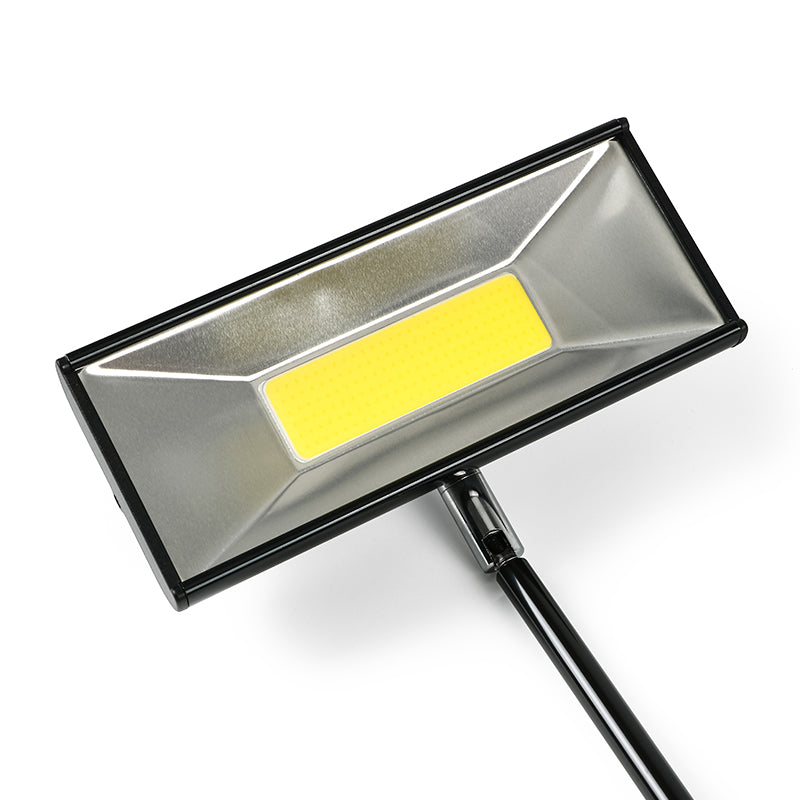COB LED booth arm light side view – 120° beam angle exhibition light