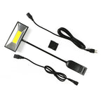 Trade show arm light plastic clamp detail – black exhibition booth light