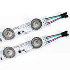 32W RGBW edge-lit LED bar emitting dynamic color-changing light in red green blue and pure white for exhibition booth wall