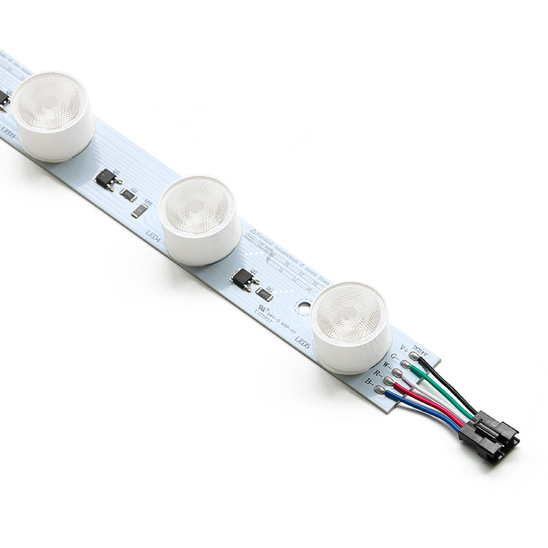 RGBW LED light bar side profile 400x30x22mm aluminum housing