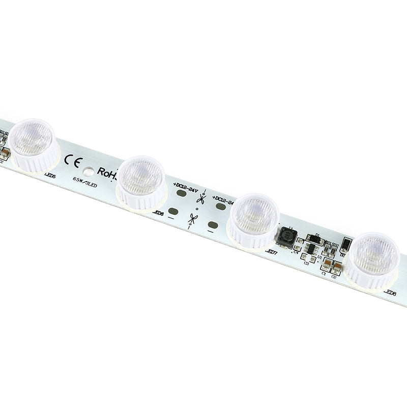 20x60 degree asymmetric optical lens on LED backlight bar for uniform illumination