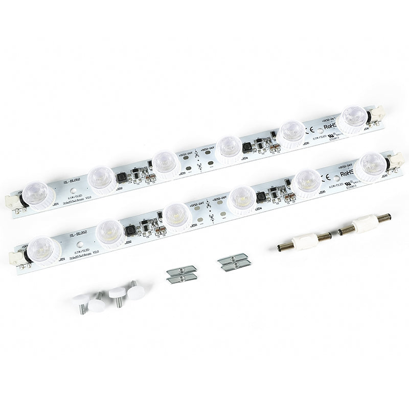 linkable LED light bar kit 319mm 14W 6 LEDs with mounting hardware for exhibition booth