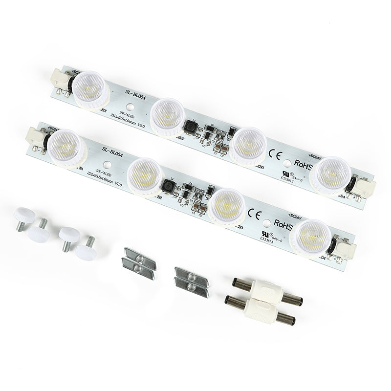 linkable LED light bar kit with mounting accessories 212mm 9W for trade show booth light box