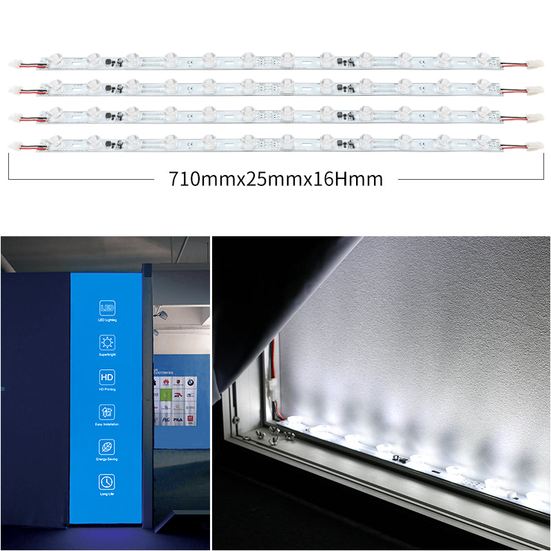 LED light bar dimensions 710mm x 25mm x 16mm beam angle 14x47 degree specification