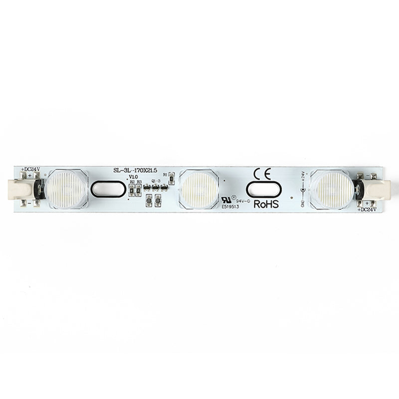 Edge-lit LED module connector detail – DC24V low voltage wiring