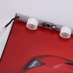 18W optical LED bar installed in aluminum frame lightbox