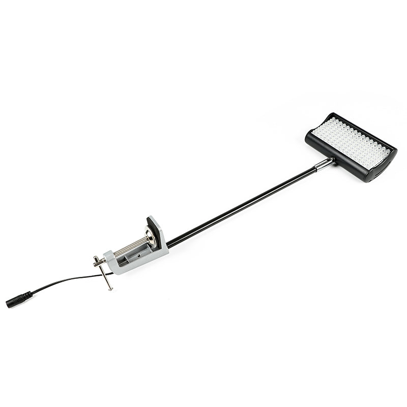 Compact folded LED display light for easy transportation between exhibitions