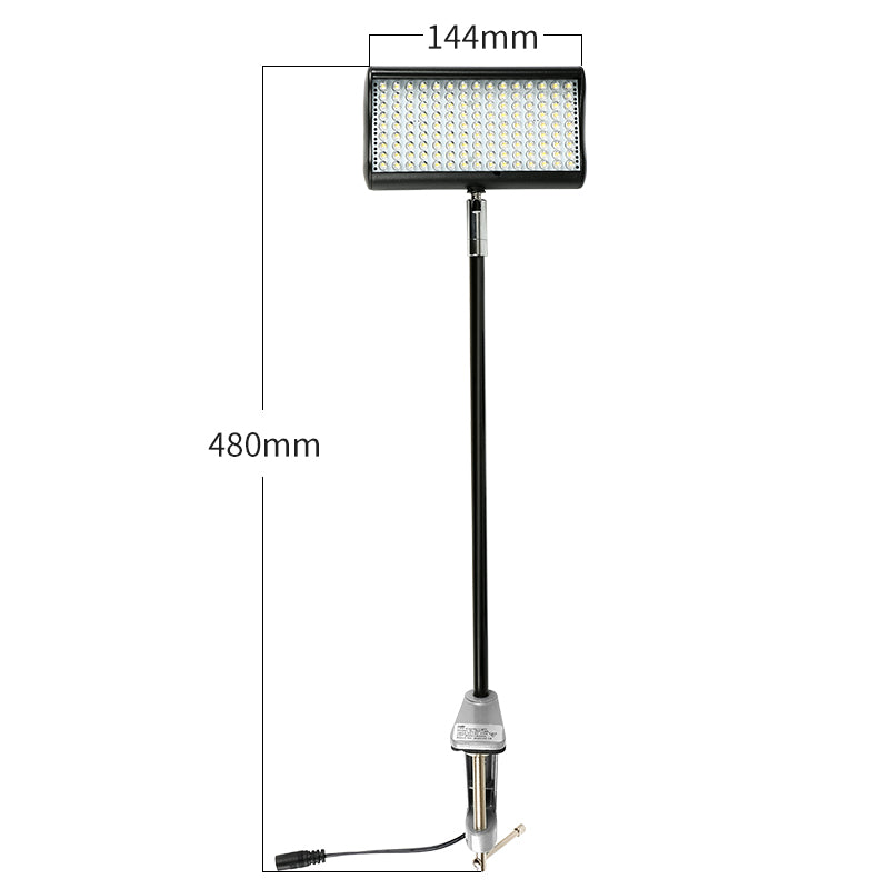 Portable booth light with aluminum clamp mount for trade show displays