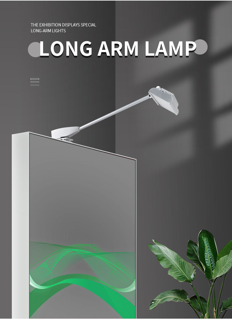 SL-026-06-42L silver exhibition arm light AC80-265V international voltage compatibility