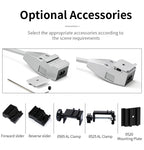 21W LED arm light 2100lm illuminating pop-up backdrop display at trade show