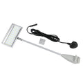 21W LED flood light for trade show with figure-8 IEC C7 connector – gray, 120° wide beam, standalone exhibition light