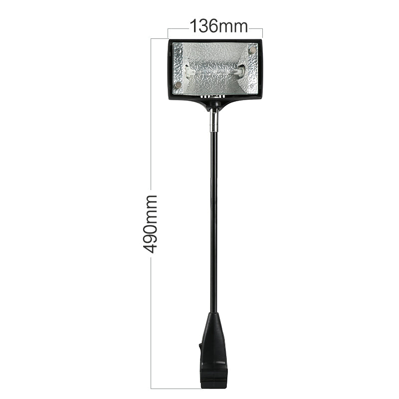 High-output halogen exhibition light for trade show backdrops