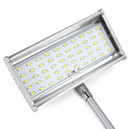 21W LED Trade Show Flood Light – Front View, Gray Aluminum Body, Wide Beam Exhibition Lighting