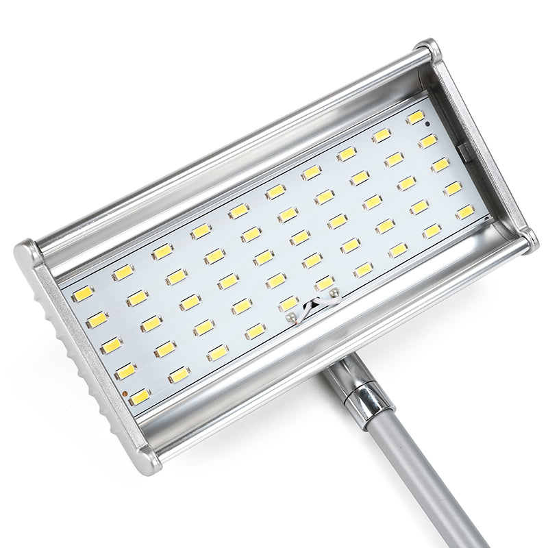 21W LED Trade Show Flood Light – Front View, Gray Aluminum Body, Wide Beam Exhibition Lighting