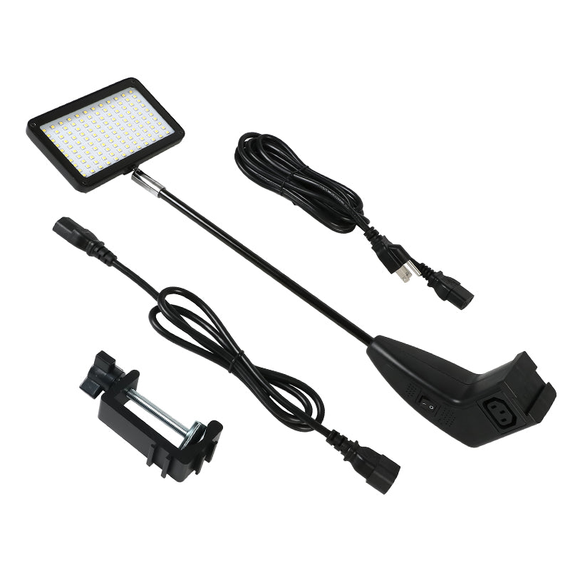 Black exhibition arm light