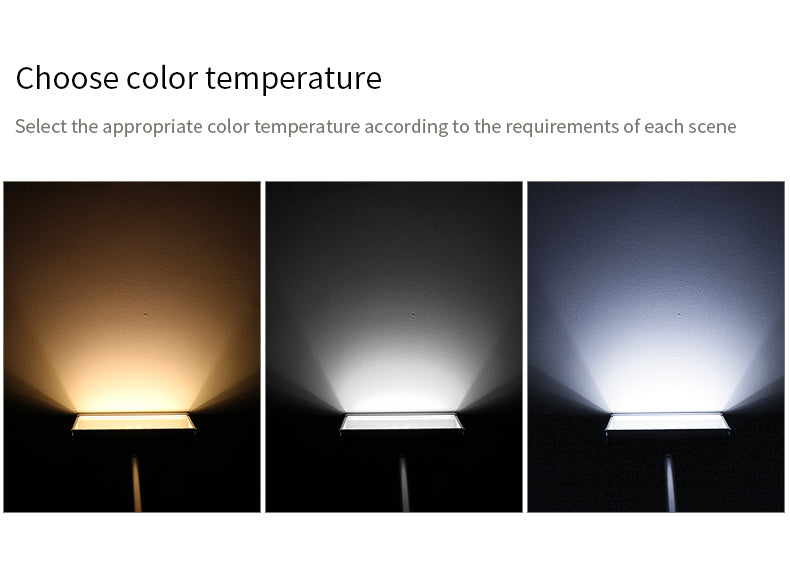 Tunable color temperature LED flood light – 3000K warm to 7000K cool white