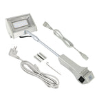 50W Tri-CCT Switchable LED Display Arm Light with clamp, power cord and extension cable for trade show booth lighting
